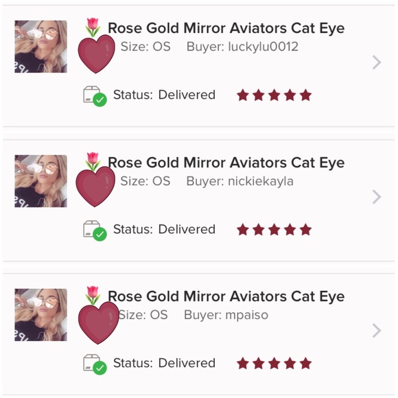 NEW Pink Gold Mirrored Aviators Sunglasses - Picture 3 of 8